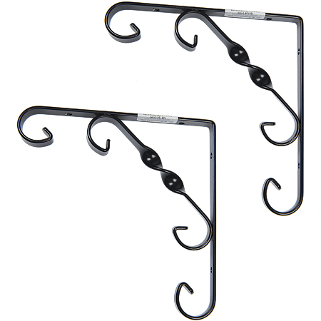 Consola decorativa, otel, negru, 205 x 205 x 14 mm