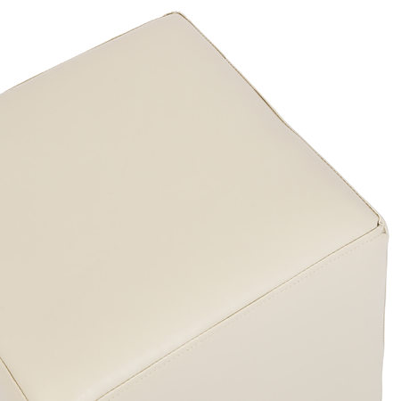 Taburet Cube, tapiterie piele ecologica, crem IP21834, 45x37x37 cm