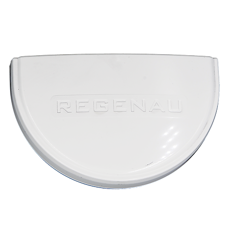 Capac jgheab PVC Regenau, 125 mm, alb