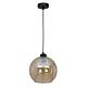 Suspensie Sofia, 1xE27, 60 W, metal/sticla, negru/amber