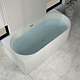 Cada baie freestanding Bali Sanotechnik, montaj stanga, acryl, ovala, alb, 170 x 80 x 56 cm