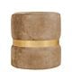 Taburet Ring, inel auriu, stofa bej P03, rotund, 38 x 38 x 40 cm
