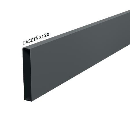 Panou gard metalic orizontal Caretta x120, otel, gri RAL7016, 1500 x 2000 mm