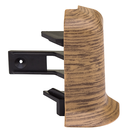 Set colt exterior plinta parchet Set, stejar maroniu, PVC, 52 x 22.5 mm, 2 bucati/set