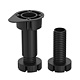 Picior flansa plinta negru D30, inaltime reglabila 100–150 mm