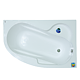 Cada de colt pe dreapta Silvana, acril, alb, 1500x1000 mm Cada de colt pe dreapta Silvana, acril, alb, 1500x1000 mm