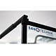 Paravan de dus Sanotechnik Sanoflex Industrial TM100B, sticla decor, EasyClean, profile aluminiu, negru mat, 98-100 x 200 cm 