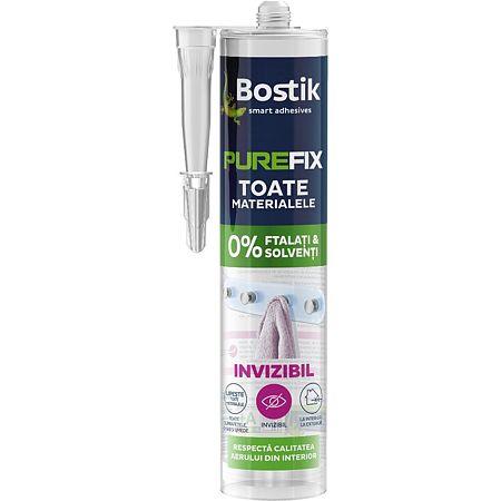 Adeziv pentru suprafete multiple Bostik Purefix transparent, 290 ml