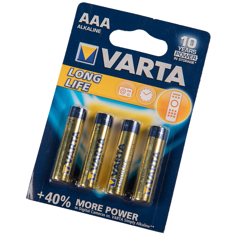 Set baterii alcaline AAA Longlife, 1.5 V 1.5