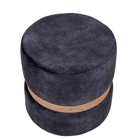 Taburet Ring, inel auriu, stofa gri P17, rotund, 38 x 38 x 40 cm