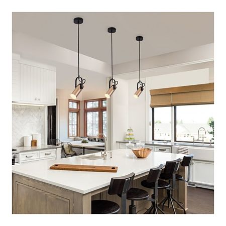 Pendul Raven 6429,1 x LED, 5W, 1200 X 140 mm, negru + auriu