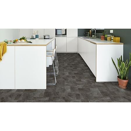 Covor PVC linoleum Absolut Magnus 4, gri, clasa 23/31, grosime 3 mm, latime 400 cm
