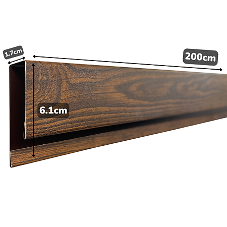 Profil lateral de mascare tip J Top Profil Sistem, mahon, 2 m