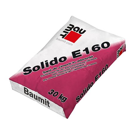 Sapa de ciment cu aplicare manuala si mecanizata Baumit Solido E160,  30 kg