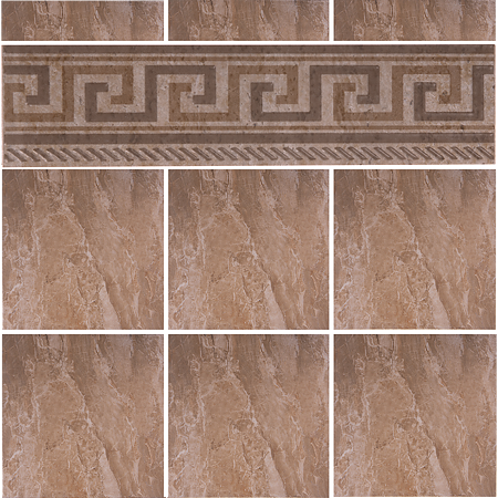 Brau faianta maro geometric Travertine, 6,5 x 25 cm