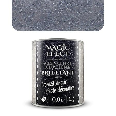 Pachet vopsea decorativa, interior, Magic Efect Brilliant, efect dune de nisip, C06, gri, 1 + 1 + pensula