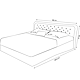 Dormitor modern Dante, PAL melaminat, pat + dulap + noptiere + comoda, stejar ferrara