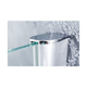 Perete fix dus / walk in Sanotechnik Sanoflex Young Crom MF120, sticla 6 mm clara,  115-117 x 195 cm