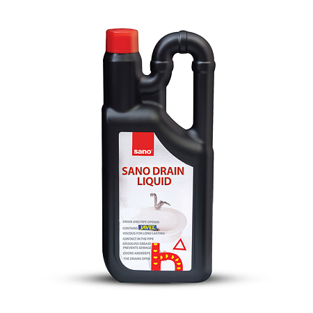 Solutie pentru desfundat tevi si instalatii sanitare, Sano Drain Liquid 1 L
