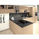 Blat masa bucatarie Egger F206 ST9, mat, Pietra grigia negru, 4100 x 920 x 38 mm