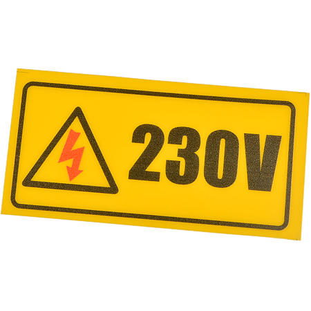 Indicator avertizare 230 V, dreptunghiular, 10 x 5 cm
