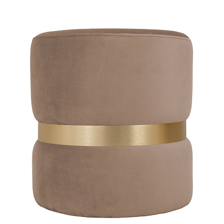 Taburet Ring, inel auriu, stofa grej H44 , rotund, 38 x 38 x 40 cm