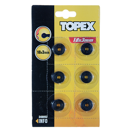 Rezerva cutit circular Topex pentru tevi PP, PVC, 18x3mm, 6 bucati 
