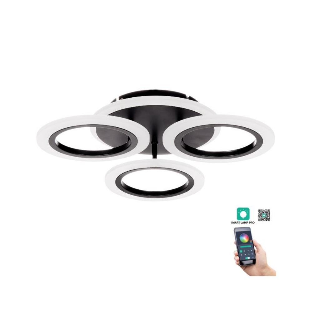 Plafoniera LED Primus PL3, KL151058, 37W, 3000-6500K, negru