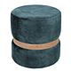 Taburet Ring, inel stejar, stofa turcoaz inchis P13, rotund, 38 x 38 x 40 cm