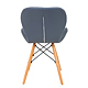 Scaun bucatarie / living Eliza, tapitat, piele ecologica, cadru de lemn, gri, max. 110 Kg., 73 x 47 cm