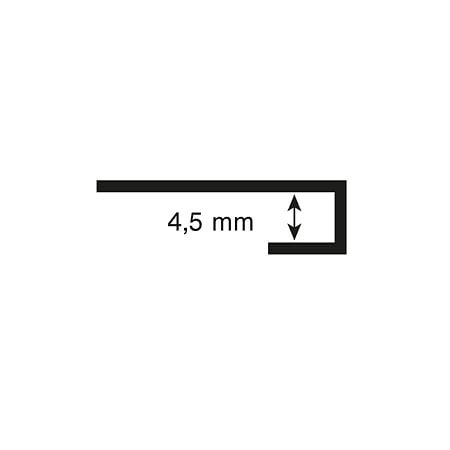 Profil de terminatie tip C Rocko Tiles, aluminiu anodizat, negru, 2800 mm