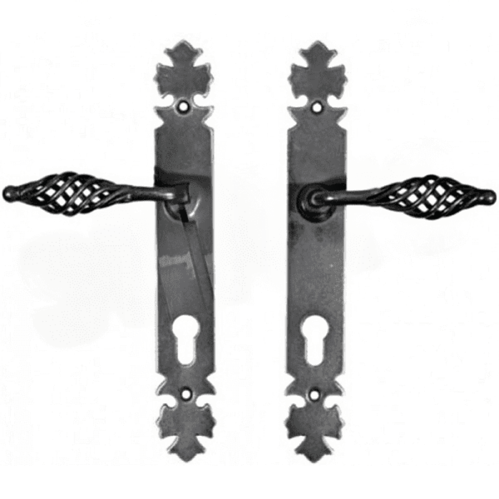 modele porti fier forjat cu poarta mica inclusa Sild cu maner pentru poarta, fier forjat, 300 x 40 x 2 mm