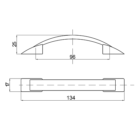 Maner Sedef Seria 500 wenge 96 mm Maner Sedef Seria 500 wenge 96 mm