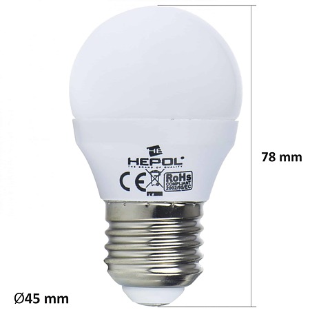 Bec Led Sferic E27 5 W Eco Hepol-Y