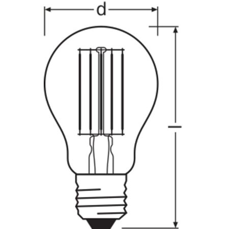 Bec LED Osram Classic A 100, forma standard, E27, 11 W, 1521 lm, lumina calda 2700 K