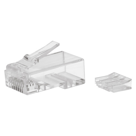 Set conectori RJ45 Emos, pentru cablu UTP CAT6, transparent, 20 buc Set conectori RJ45 Emos, pentru cablu UTP CAT6, transparent, 20 buc