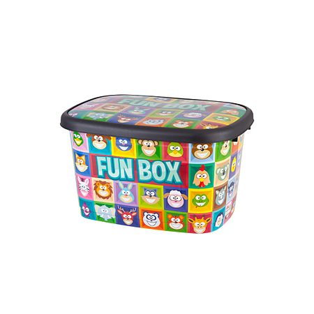 Cutie decorata, plastic, 38 x 26 x 20 cm, 12 L