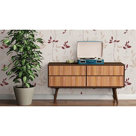 Tapet netesut Avenzio 4 249739,alb/rosu, floral, 10 m x 53 cm