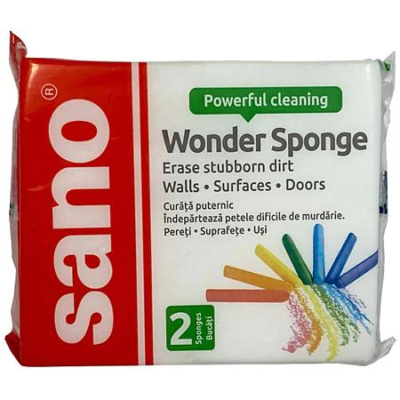 Burete universal de curatare Sano Magic Sponge, interior/exterior, 2 bucati