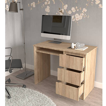 Birou calculator, 3 sertare, PAL melaminat, sonoma, 100 x 50 x 75.6 Birou calculator, 3 sertare, PAL melaminat, sonoma, 100 x 50 x 75.6