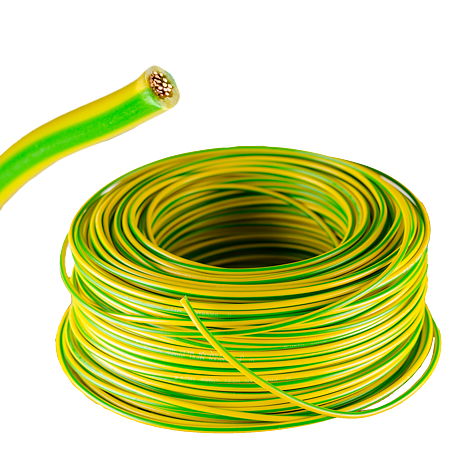 Cablu electric MYF (H05V-K) 2.5 mmp, izolatie PVC, galben-verde Cablu electric MYF (H05V-K) 2.5 mmp, izolatie PVC, galben-verde