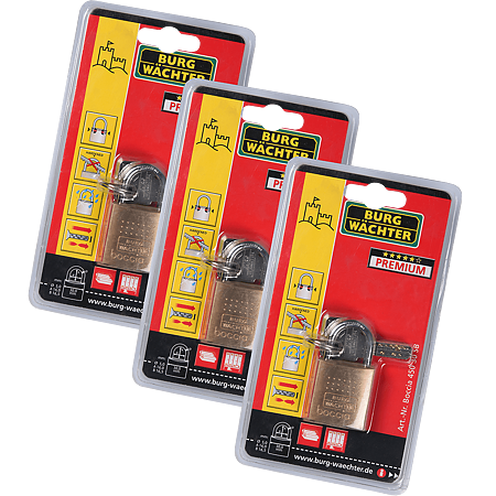 Lacat din alama, Burg Wachter 450 Boccia, l 30mm, 2 chei cu amprenta