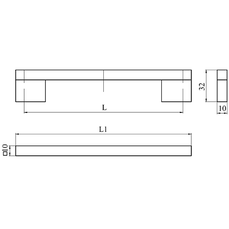 Maner AA18, aluminiu mat, 320 mm