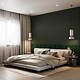 Panou decorativ Linea Slim, 3 lamele, MDF, verde/negru, interior, 265 x 15 cm