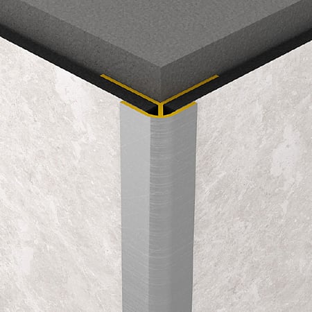 Profil de colt exterior Rocko Tiles, aluminiu anodizat, argintiu, 2800 mm