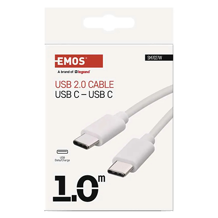 Cablu incarcare/transfer date USB C 2.0 Emos, tata-tata, 1 m