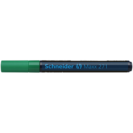 Marker permanent Schneider, varf rotund, 2 mm, cu vopsea verde