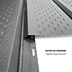Lambriu metalic perforat Saturn, gri, RAL 7024, mat structurat, grosime 0.45 mm, 3 x 0.26 m