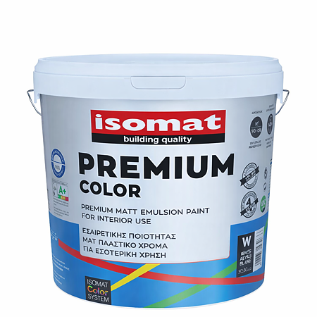 Vopsea lavabila interior Isomat Premium Color, alb, 10 l