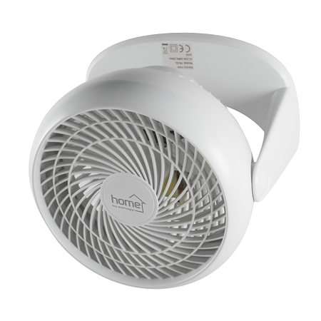 Ventilator de masa/perete Home, 50W, 3 trepte, plastic, alb, 23 cm